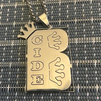 B-Cide Logo Charm Necklace (1-Inch Pendant with Chain)